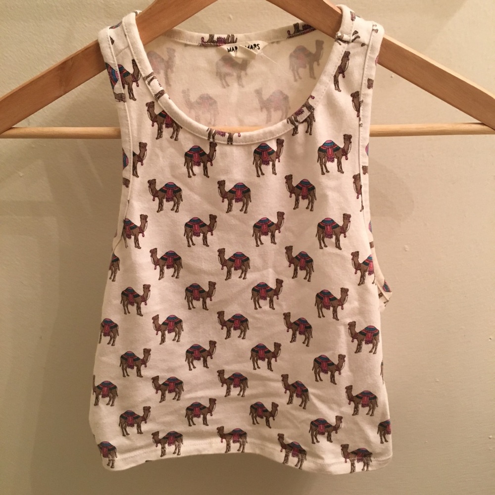 Camel crop top